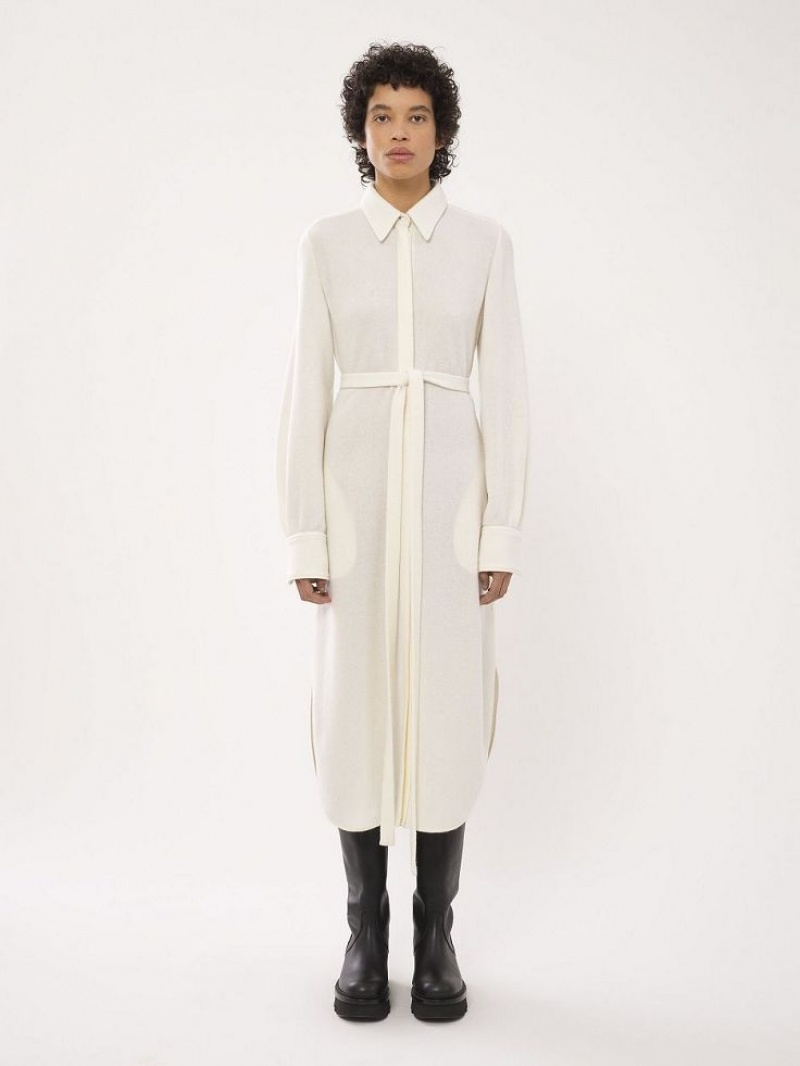 Vestido Chloe Midi Shirt Blancos | CHE-SR13865