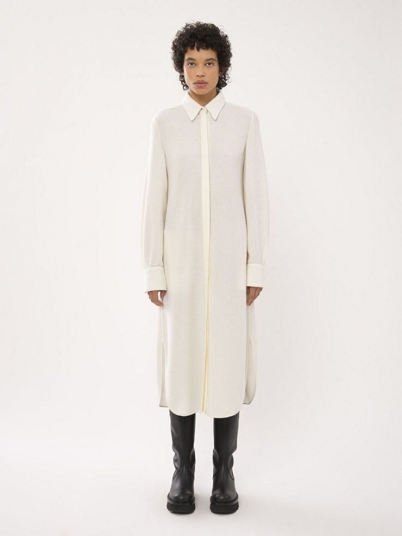 Vestido Chloe Midi Shirt Blancos | CHE-SR13865