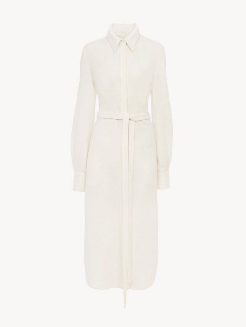 Vestido Chloe Midi Shirt Blancos | CHE-SR13865