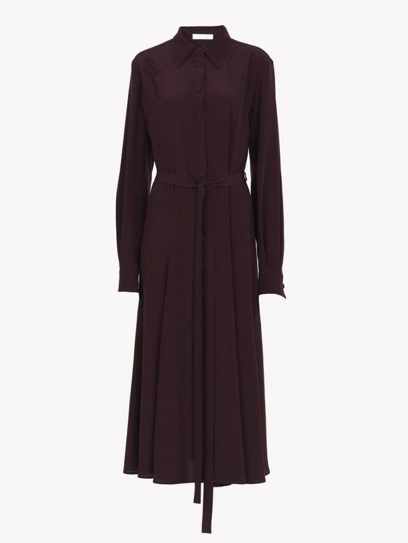 Vestido Chloe Midi Shirt Morados | CHE-SR13840