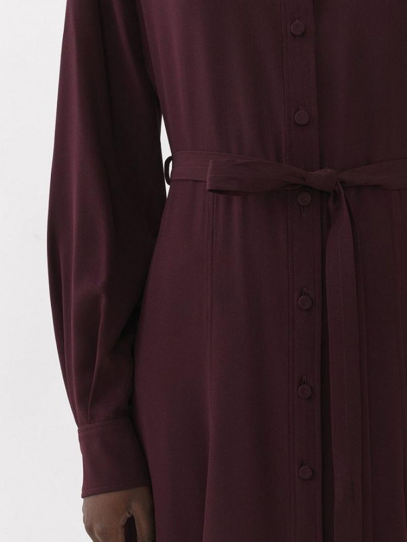 Vestido Chloe Midi Shirt Morados | CHE-SR13840