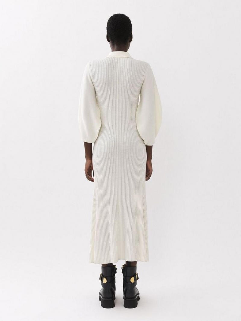 Vestido Chloe Polo Midi Blancos | CHE-SR13858
