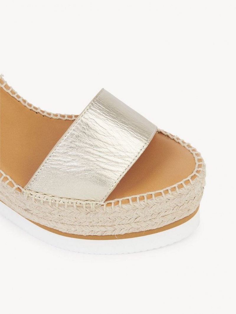 Wedge Chloe Glyn Alpargata Plateados | CHE-SR14843
