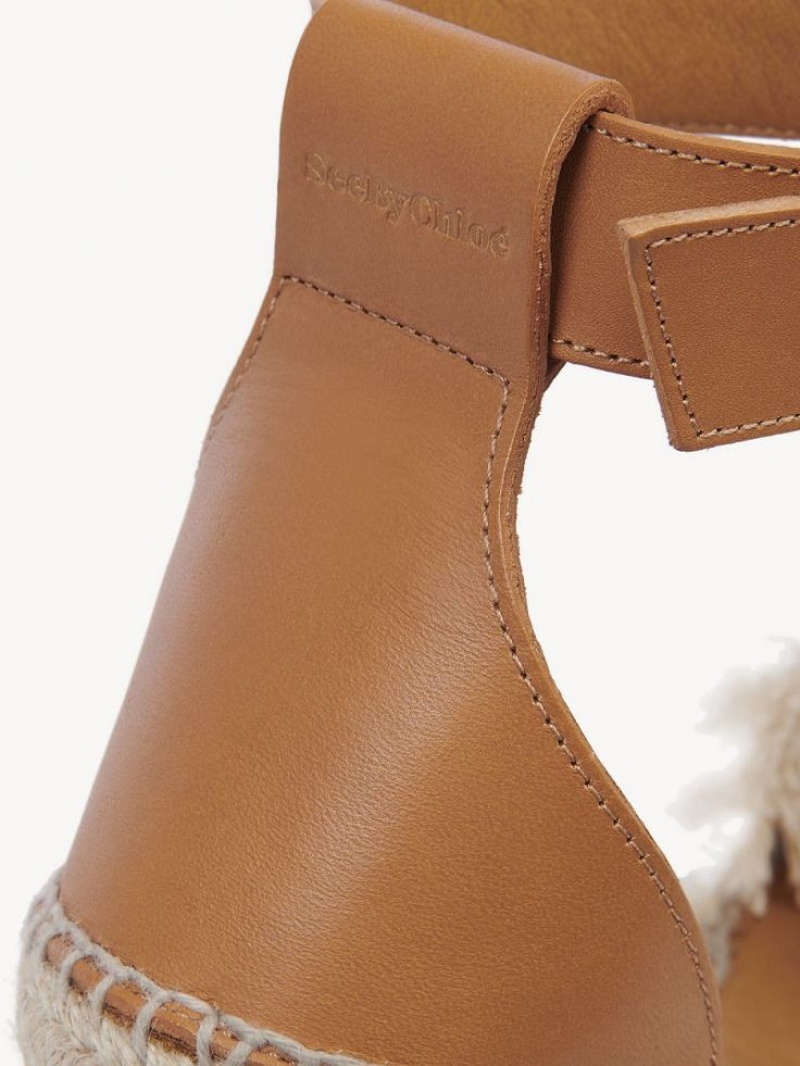 Wedge Chloe Glyn Fringed Alpargata Blancos | CHE-SR14842